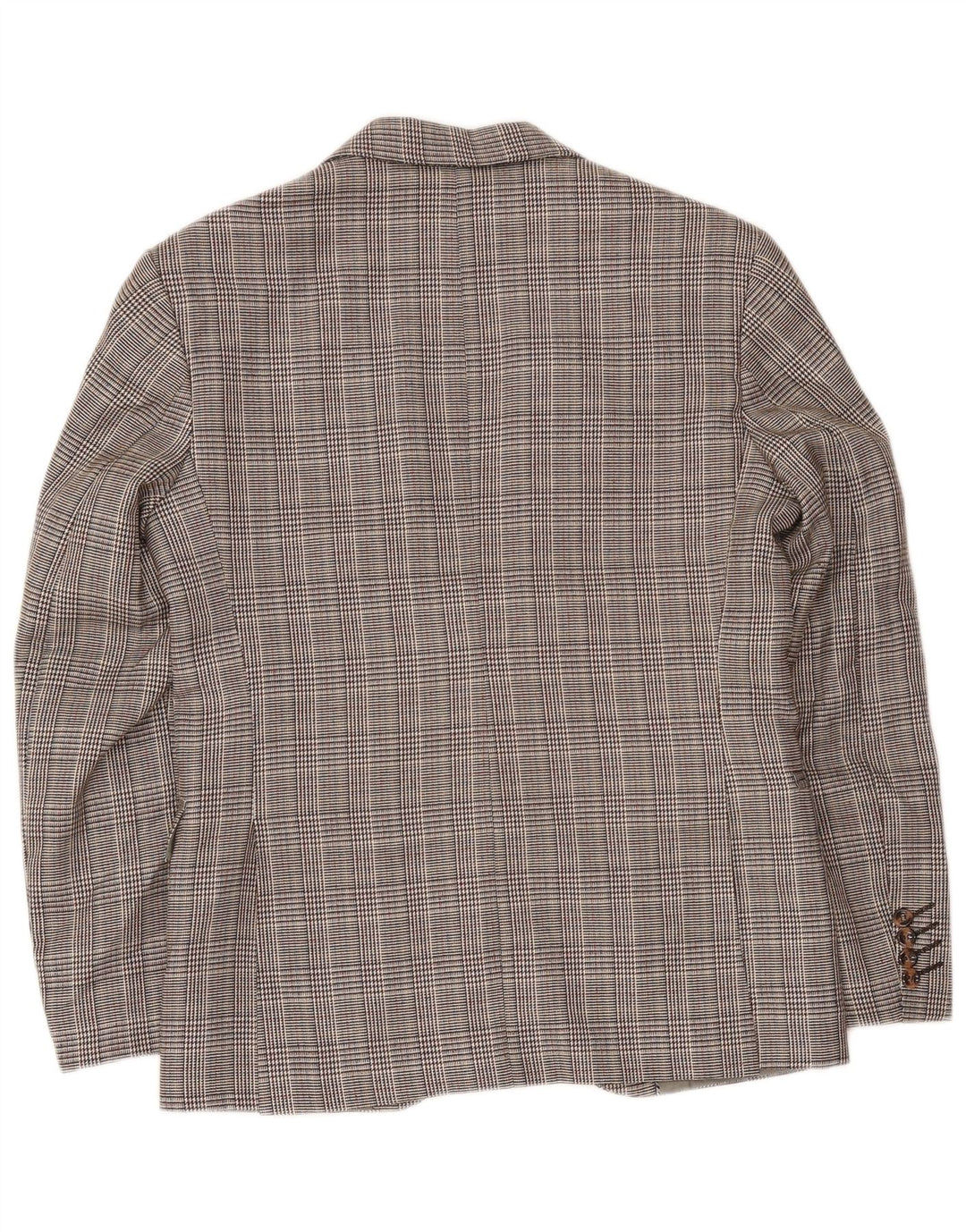 Pierre Cardin Mens 1 Button Blazer Jacket EU 46 Small Grey Houndstooth