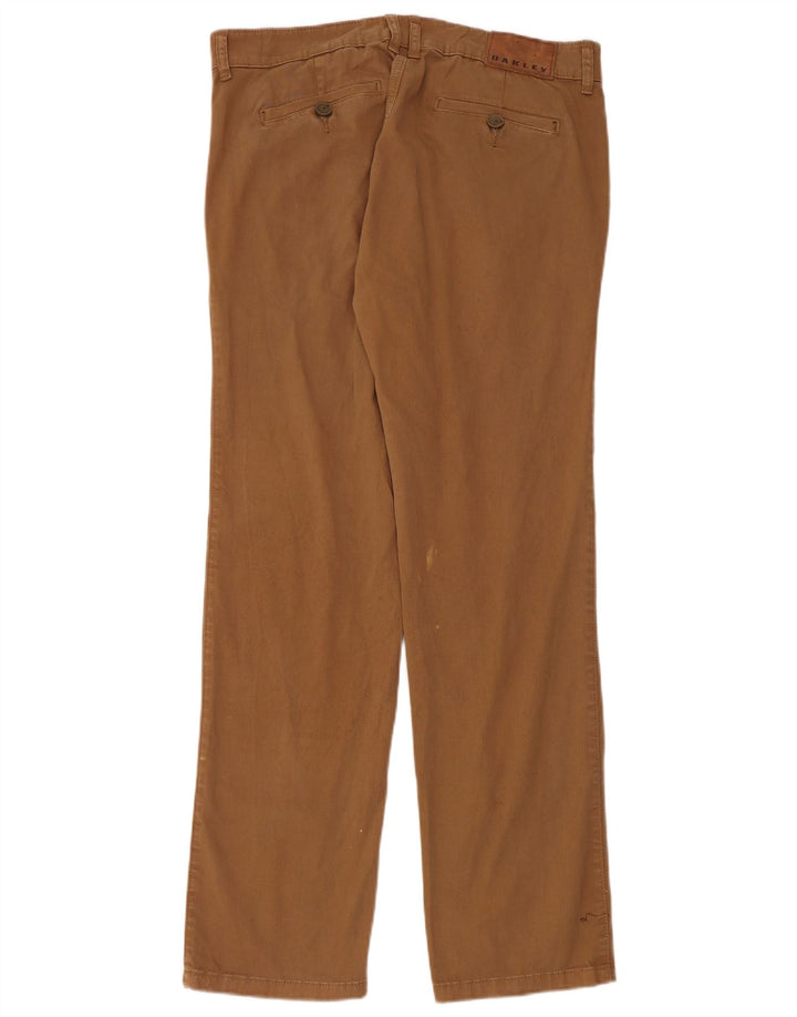 Oakley Mens Straight Chino Trousers W34 L33 Brown