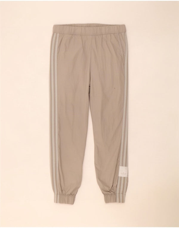 Adidas Womens Crop Tracksuit Trousers Joggers UK 10 Small W30 L26 Beige