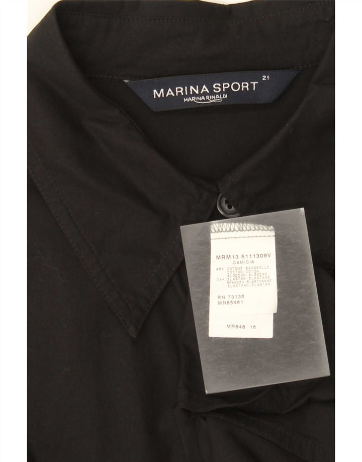 Marina Rinaldi Womens Shirt Size 21 Medium Black Cotton