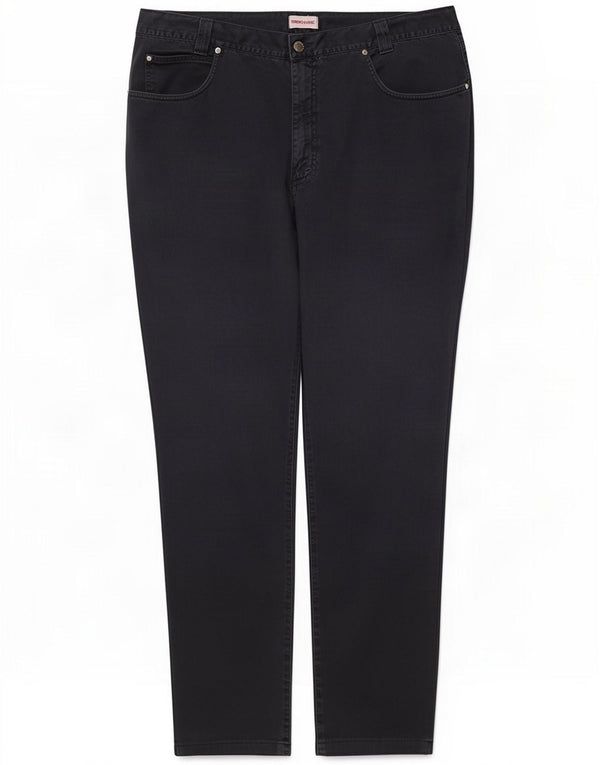 Versace Mens Slim Casual Trousers W42 L30 Navy Blue Cotton