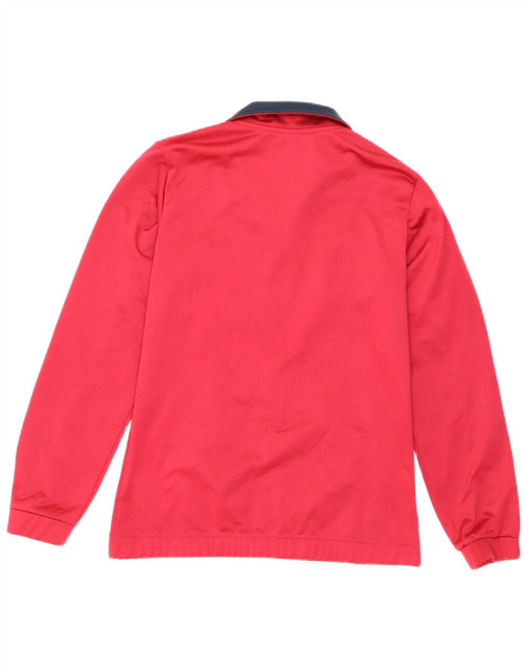 Asics Womens Tracksuit Top Jacket UK 14 Medium Red Colourblock Polyester