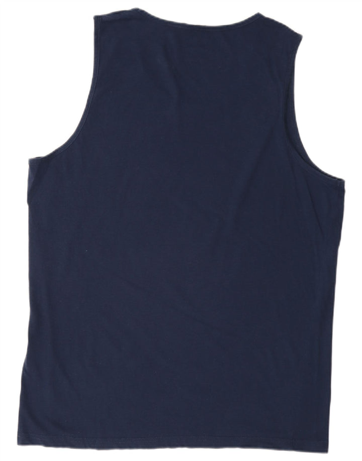 Carrera Mens Vest Top Large Navy Blue Cotton