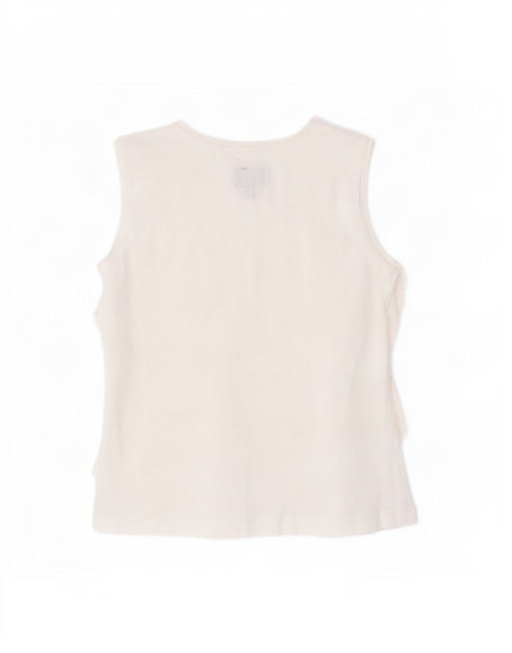 Woolrich Girls Sleeveless Blouse Top 3-4 Years White Cotton