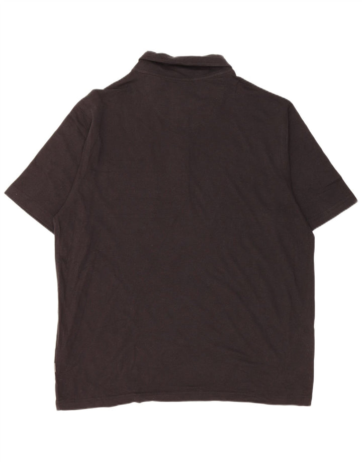 Eddie Bauer Mens Polo Shirt XL Black Cotton