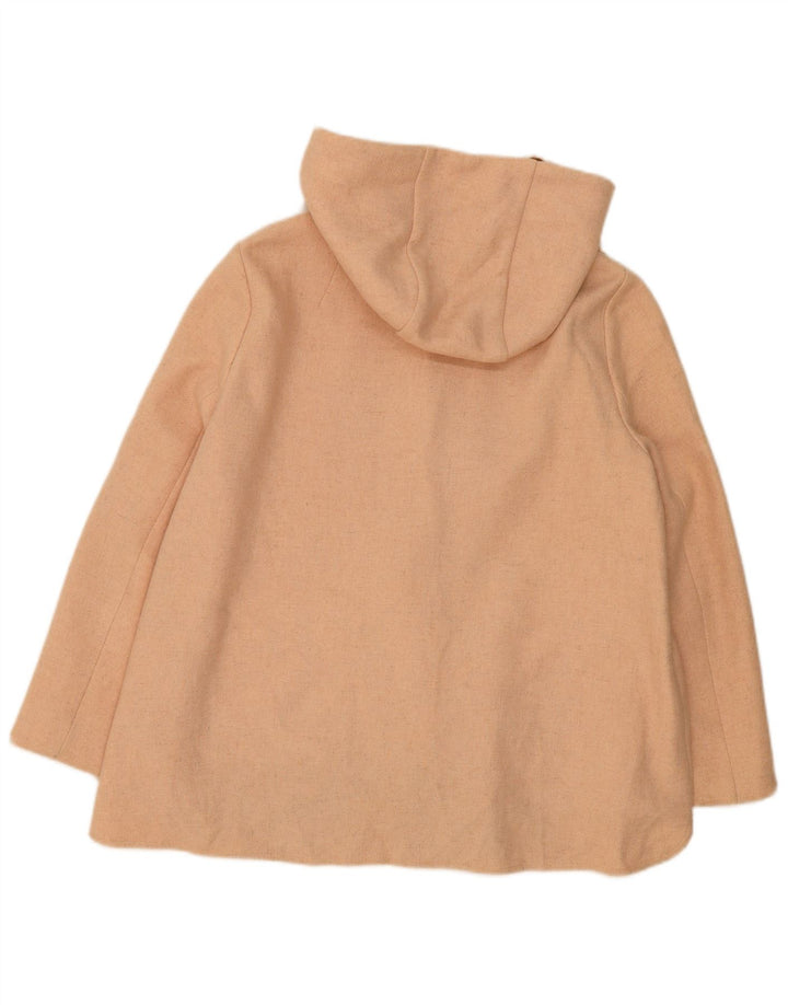 Zara Womens Hooded Coat UK 18 XL Beige Wool