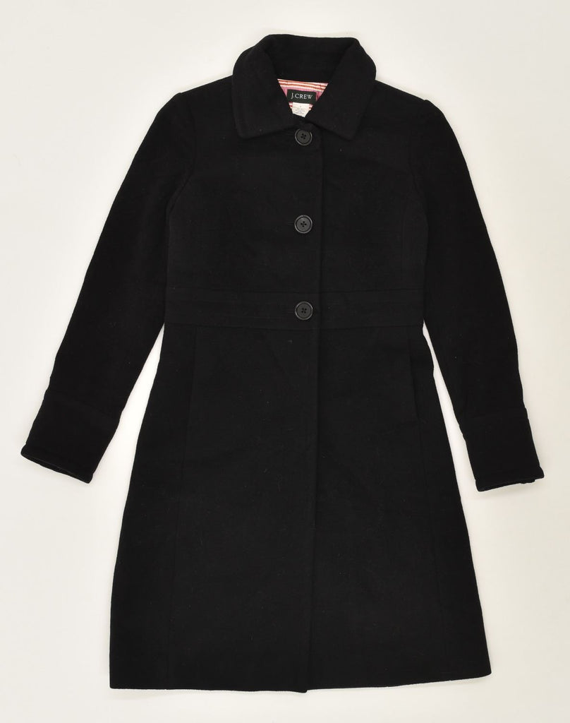 J. CREW Womens Overcoat US 0 XS Black Wool | Vintage J. Crew | Thrift | Second-Hand J. Crew | Used Clothing | Messina Hembry 