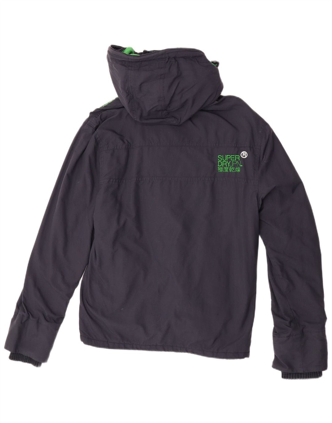 Superdry Womens Windcheater Windbreaker Jacket UK 14 Medium Navy Blue