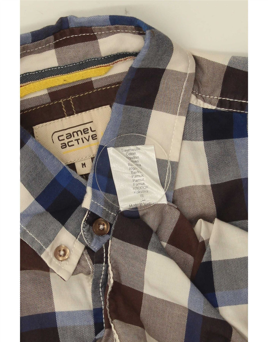 Camel Active Mens Shirt Medium Multicoloured Gingham Cotton