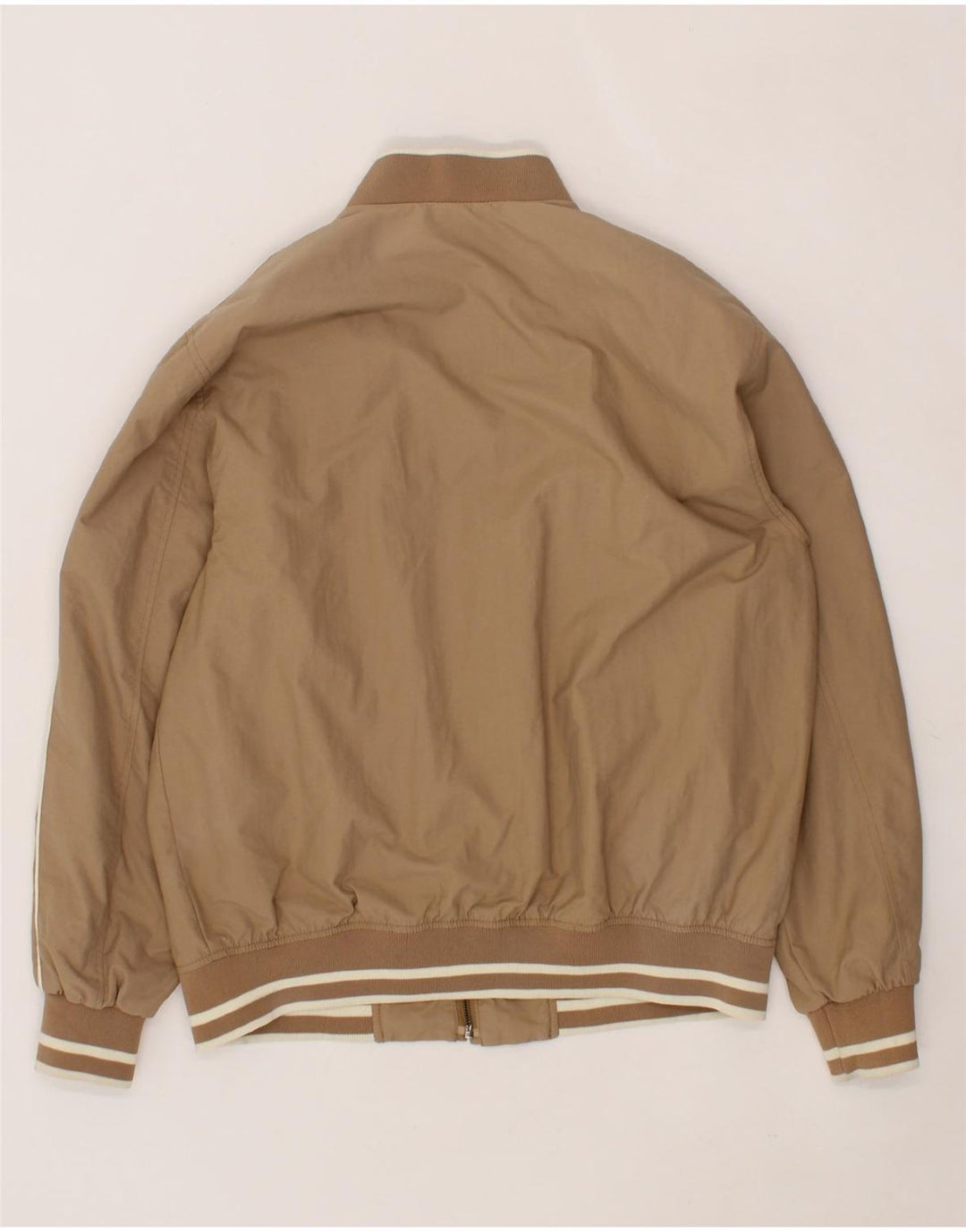 BRUGI Mens Bomber Jacket IT 48 Medium Beige Nylon Vintage Brugi and Second-Hand Brugi from Messina Hembry 