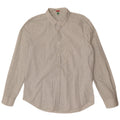 BENETTON Mens Slim Fit Shirt Large White Spotted