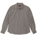 Kappa Mens Shirt Medium Grey Pinstripe Cotton