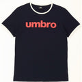 UMBRO Womens Graphic T-Shirt Top UK 16 Large Navy Blue Cotton
