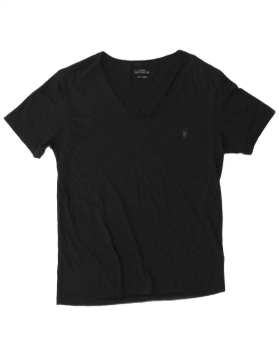 All Saints Mens T-Shirt Top XS Black Cotton