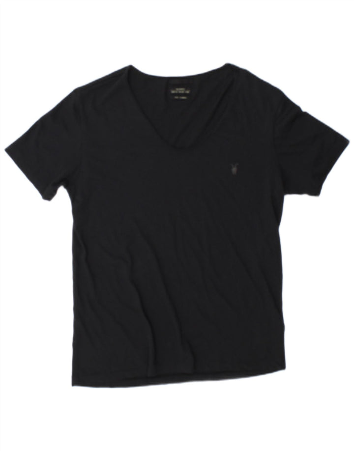All Saints Mens T-Shirt Top XS Black Cotton