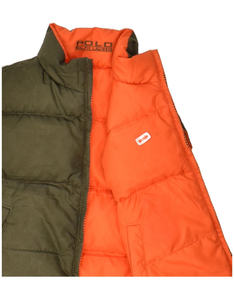 POLO RALPH LAUREN Boys Padded Reversible Gilet 9-10 Years Green | Vintage Polo Ralph Lauren | Thrift | Second-Hand Polo Ralph Lauren | Used Clothing | Messina Hembry 