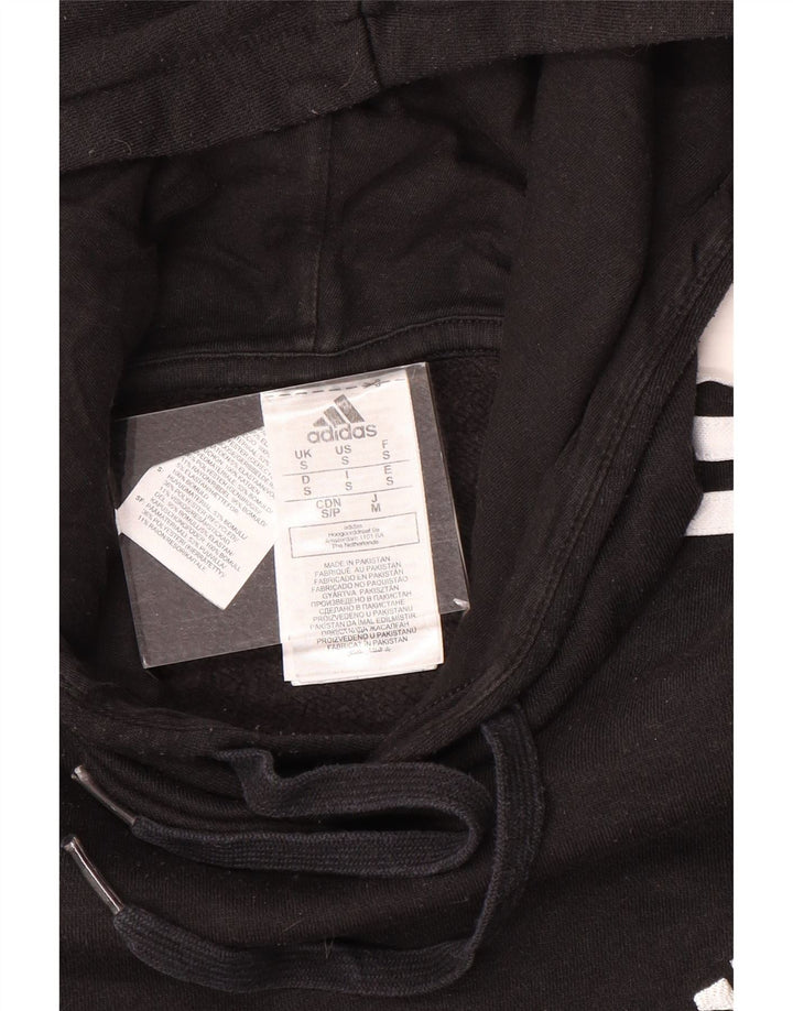 Adidas Mens Hoodie Jumper Small Black Polyester