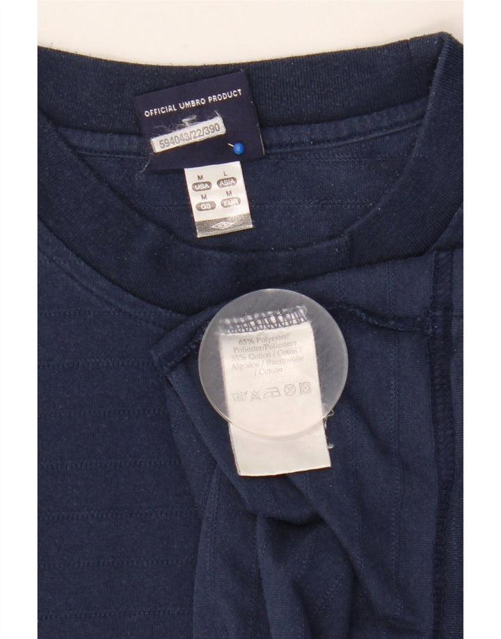 Umbro Mens T-Shirt Top Medium Navy Blue Polyester