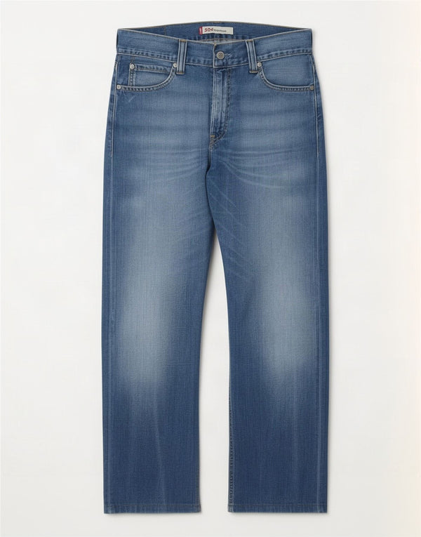 Levi's Mens 506 Standard Fit Straight Jeans W33 L29 Blue Cotton