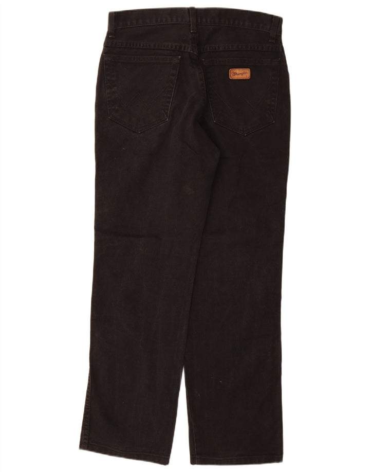 Wrangler Mens Texas Straight Jeans W32 L30 Black Cotton