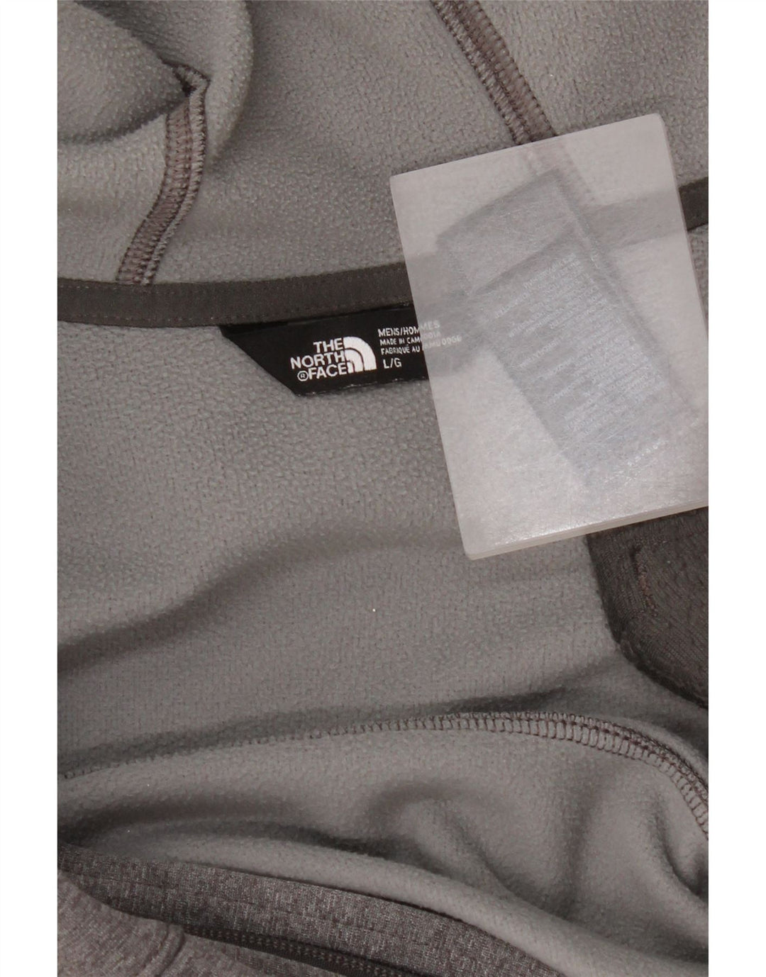 The North Face Mens Zip Hoodie Sweater Large Grey Polyester