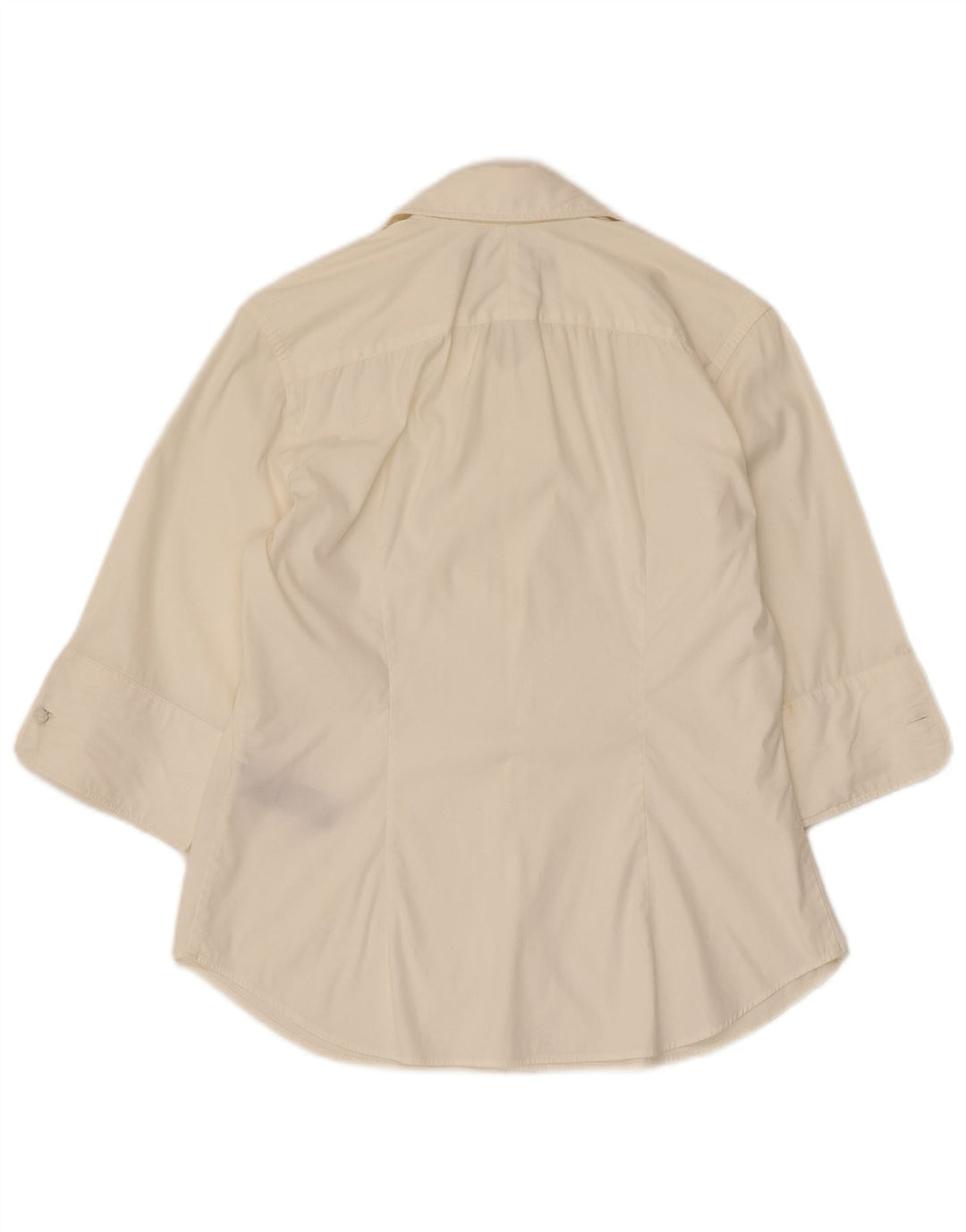 RALPH LAUREN Womens 3/4 Sleeve Shirt UK 14 Medium White Cotton
