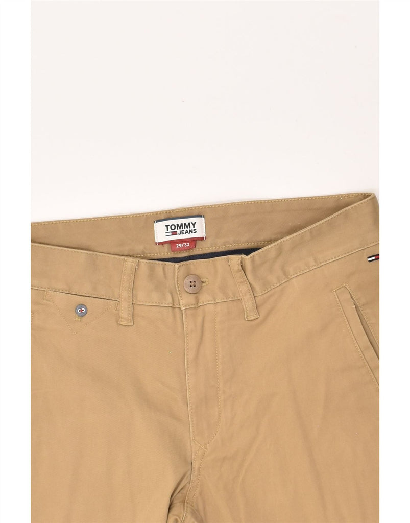 TOMMY HILFIGER Mens Slim Chino Trousers W29 L32 Beige Cotton | Vintage Tommy Hilfiger | Thrift | Second-Hand Tommy Hilfiger | Used Clothing | Messina Hembry 