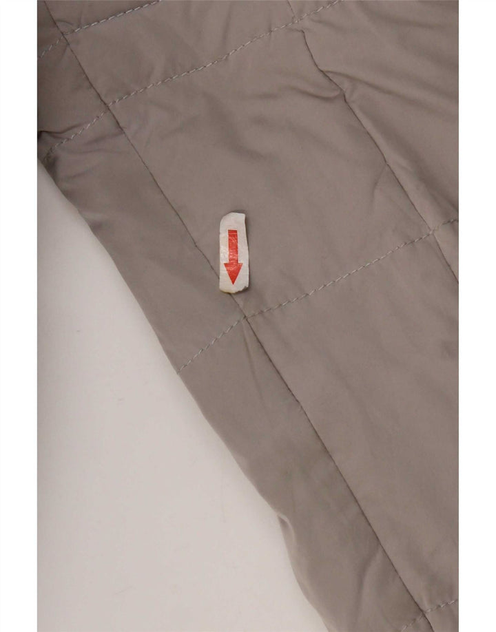 Napapijri Womens Hooded Padded Jacket UK 10 Small Grey Polyester
