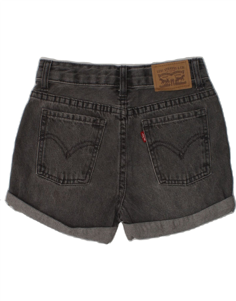 LEVI'S Girls Girlfriend Denim Shorts 6-7 Years W22 Grey | Vintage Levi's | Thrift | Second-Hand Levi's | Used Clothing | Messina Hembry 