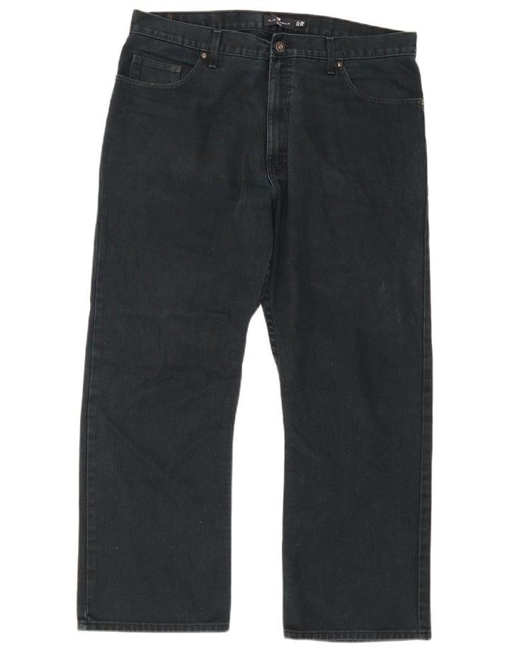 Marks & Spencer Mens Blue Harbour Straight Jeans W38 L29 Black Cotton