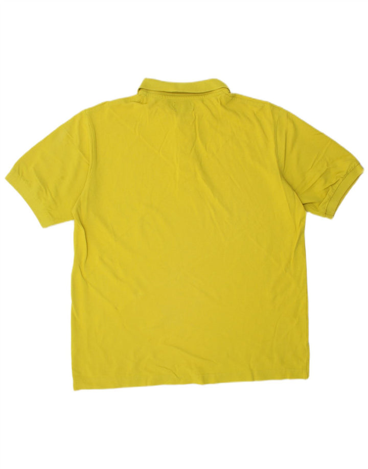 KAPPA Mens Polo Shirt Large Yellow Cotton
