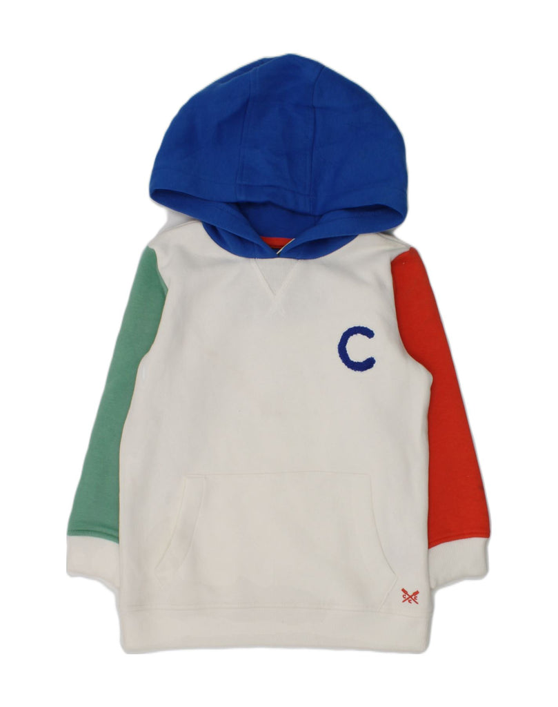 CREW CLOTHING Boys Hoodie Jumper 5-6 Years Multicoloured Colourblock | Vintage Crew Clothing | Thrift | Second-Hand Crew Clothing | Used Clothing | Messina Hembry 