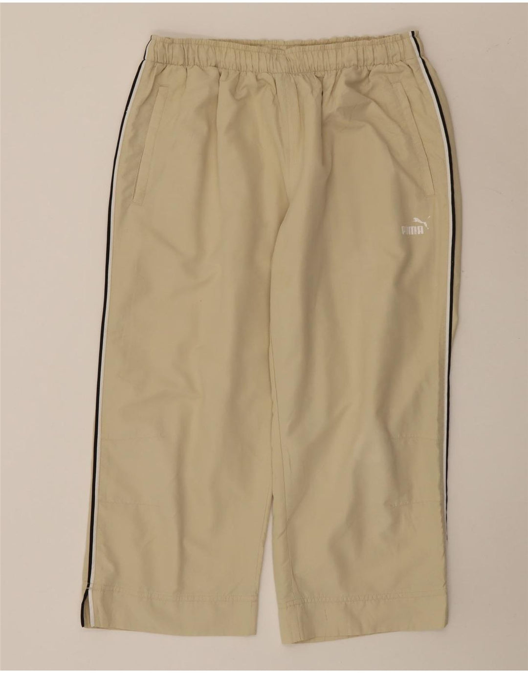 Puma Womens Capri Tracksuit Trousers UK 14 Large  Beige