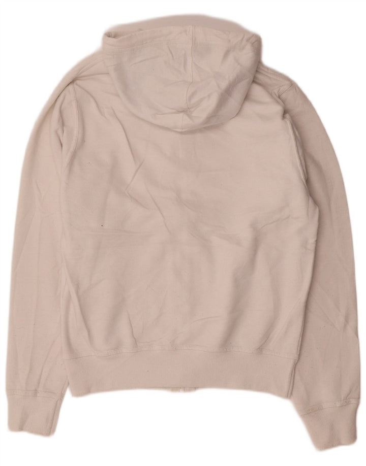 Champion Mens Zip Hoodie Sweater Small White Cotton