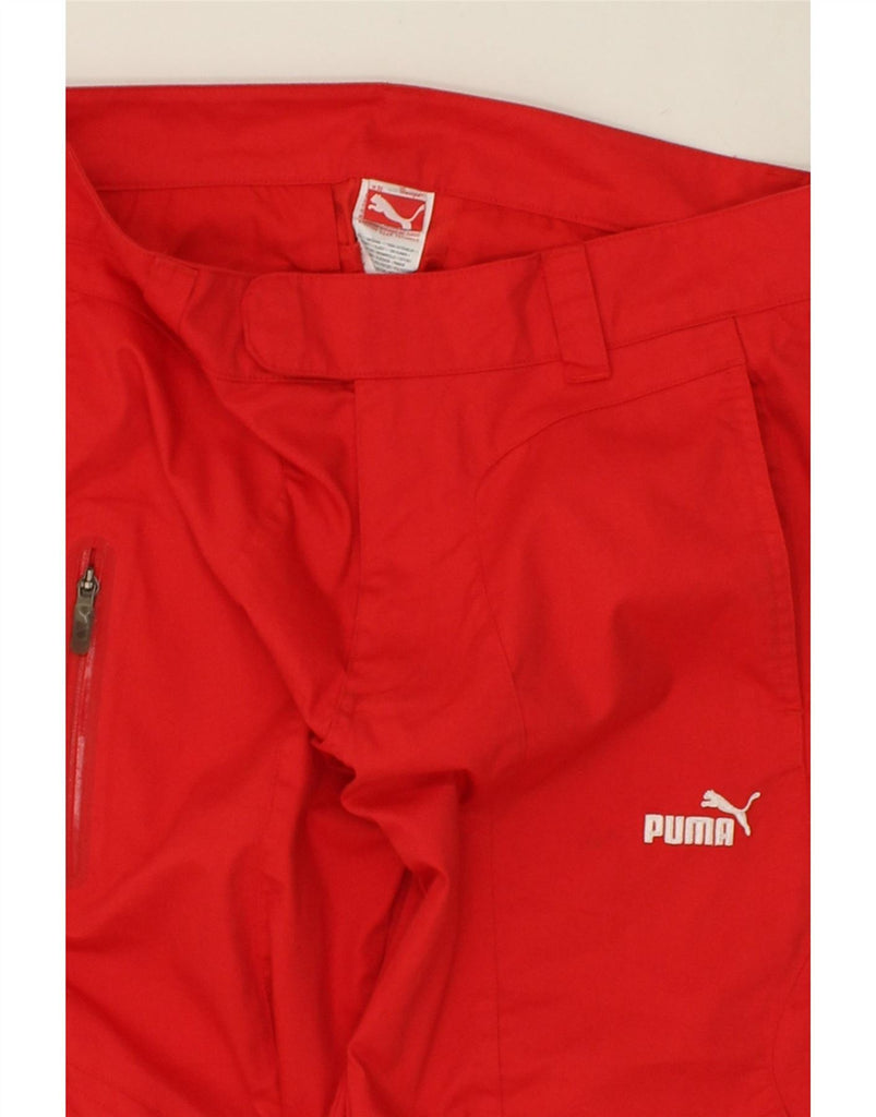 PUMA Womens Straight Trousers W32 L32  Red Cotton Vintage Puma and Second-Hand Puma from Messina Hembry 