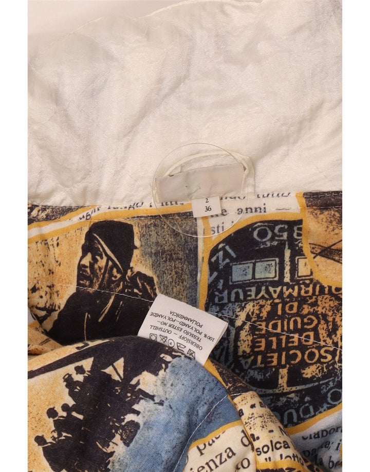 Vintage Mens Hooded Windbreaker Jacket EU 36 Small White Polyamide