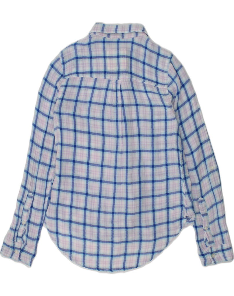 ABERCROMBIE & FITCH Girls Shirt 11-12 Years Medium Blue Check Cotton | Vintage Abercrombie & Fitch | Thrift | Second-Hand Abercrombie & Fitch | Used Clothing | Messina Hembry 