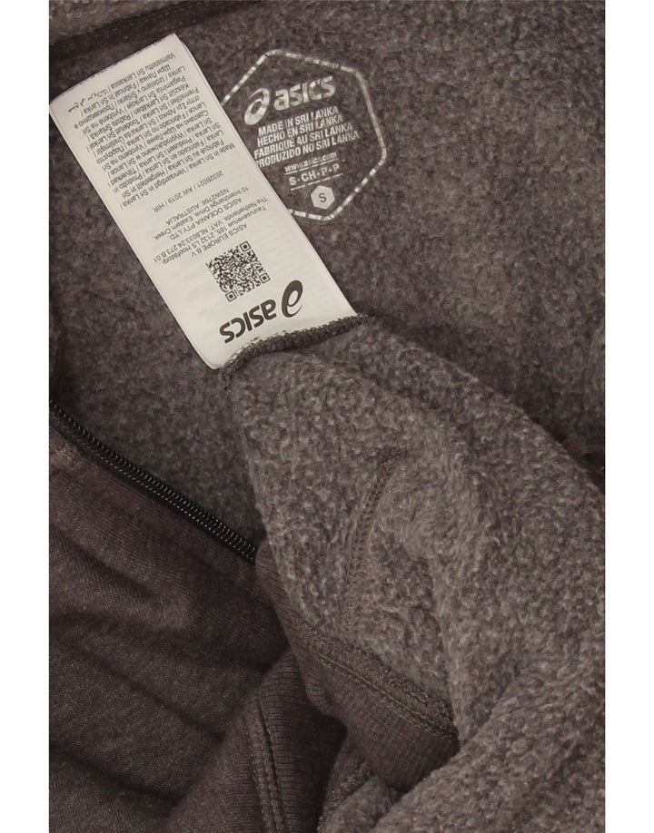 ASICS Womens Zip Hoodie Sweater UK 10 Small Grey Cotton Vintage Asics and Second-Hand Asics from Messina Hembry 