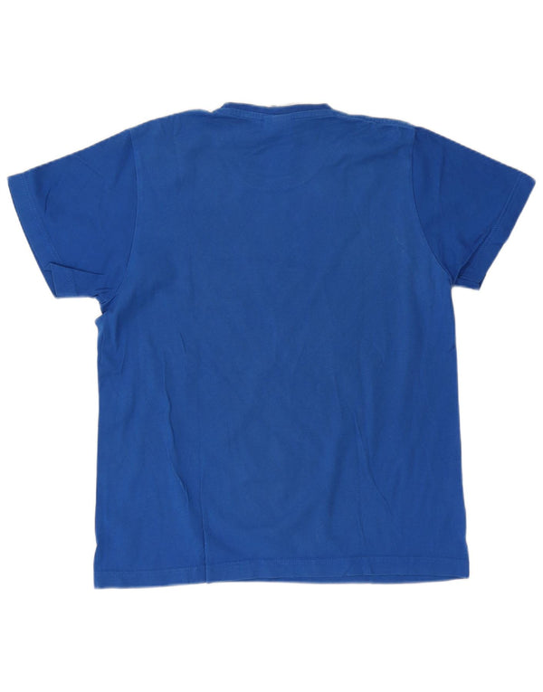 Adidas Mens Graphic T-Shirt Top Medium Blue Cotton