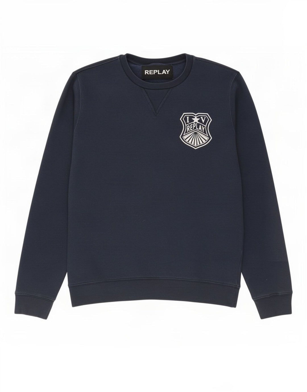 Replay Mens Sweatshirt Jumper Medium Navy Blue Cotton