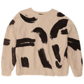Zara Womens Crop Sweatshirt Jumper UK 14 Medium White Colourblock