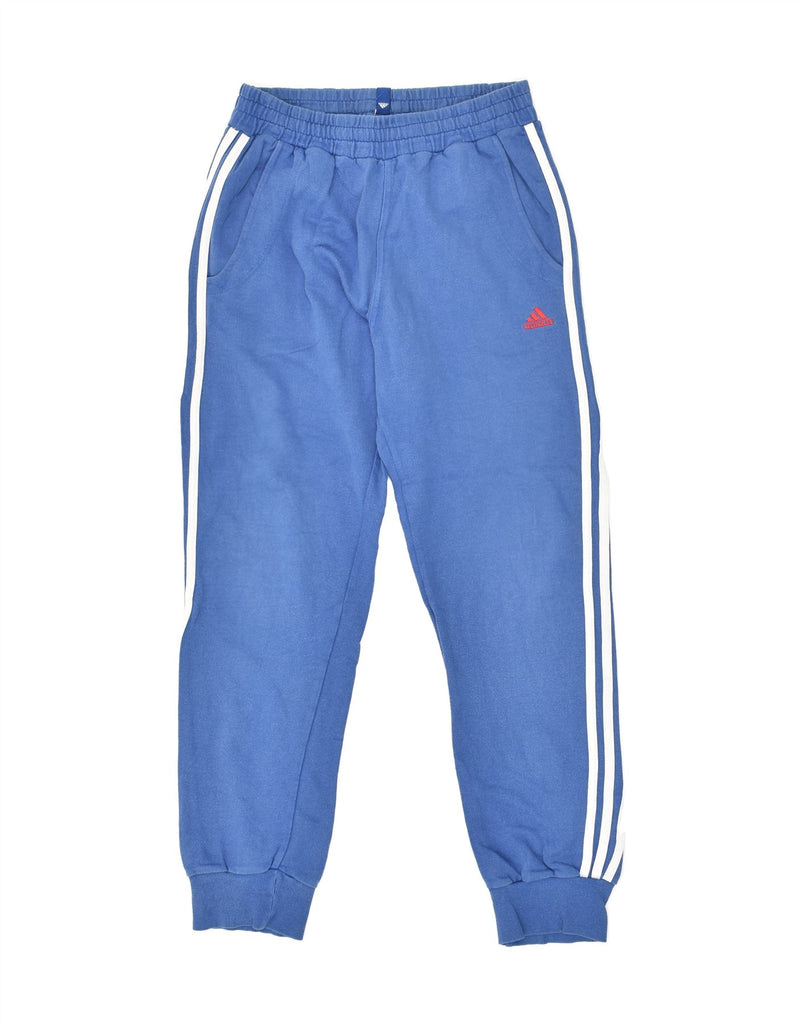 ADIDAS Mens Tracksuit Trousers Joggers UK 36/38 Small Blue Cotton | Vintage Adidas | Thrift | Second-Hand Adidas | Used Clothing | Messina Hembry 