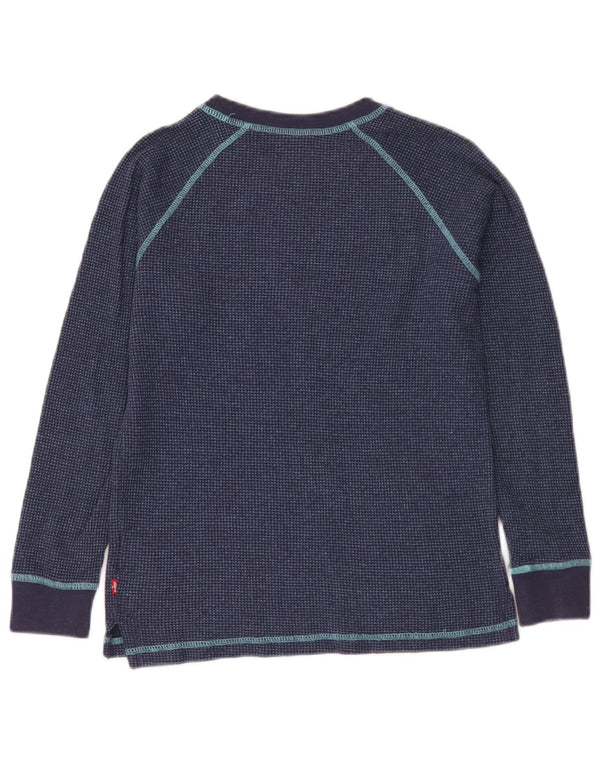 Levi's Boys Top Long Sleeve 11-12 Years Navy Blue Cotton