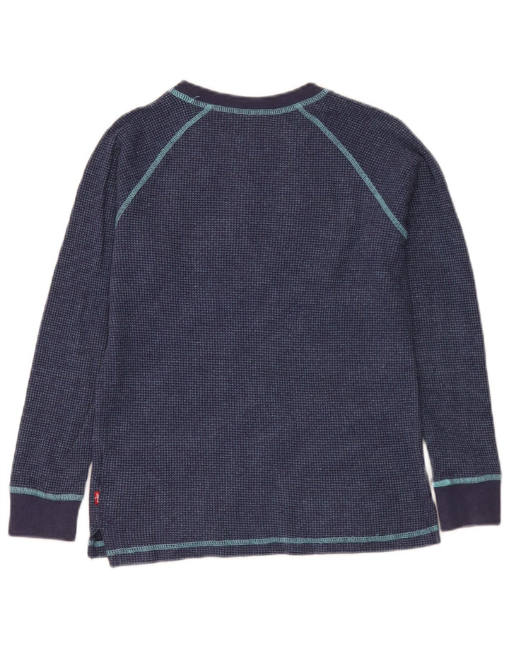 Levi's Boys Top Long Sleeve 11-12 Years Navy Blue Cotton
