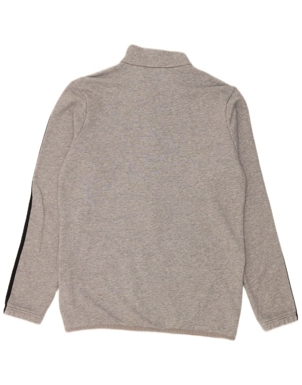 Adidas Boys Tracksuit Top Jacket 15-16 Years Grey Cotton