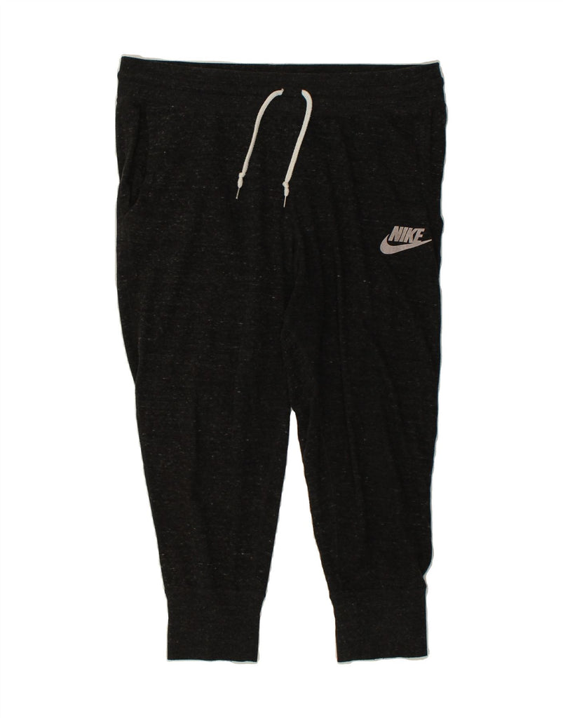 NIKE Womens Tracksuit Trousers Joggers UK 18 XL Black Flecked Cotton Vintage Nike and Second-Hand Nike from Messina Hembry 