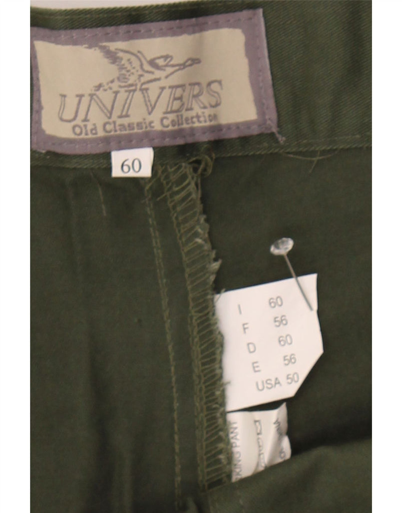 UNIVERS Mens High Waist Straight Cargo Trousers EU 56 3XL W42 L36 Green Vintage Univers and Second-Hand Univers from Messina Hembry 