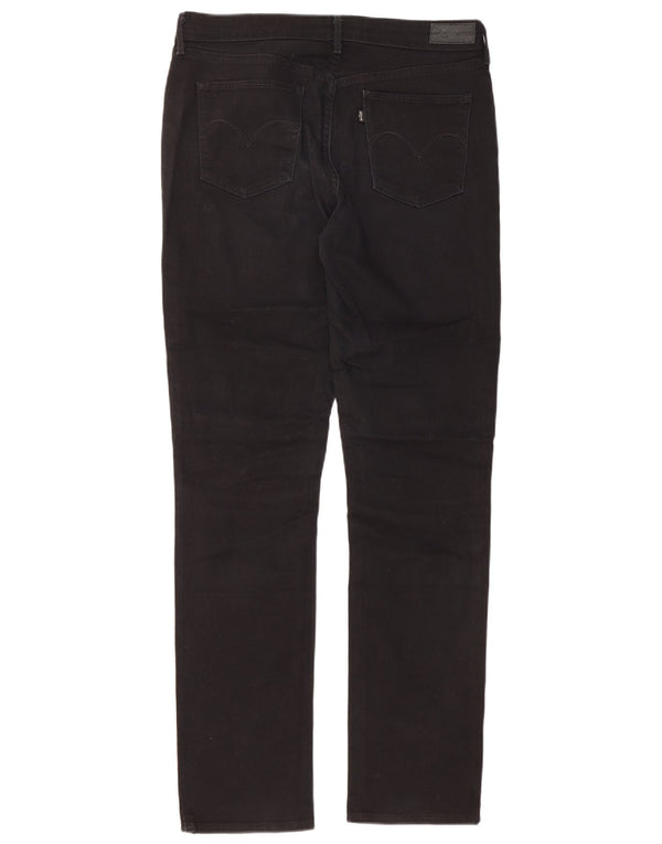 LEVI'S Womens Demi Curve Classic Fit Slim Jeans W32 L34 Black Cotton