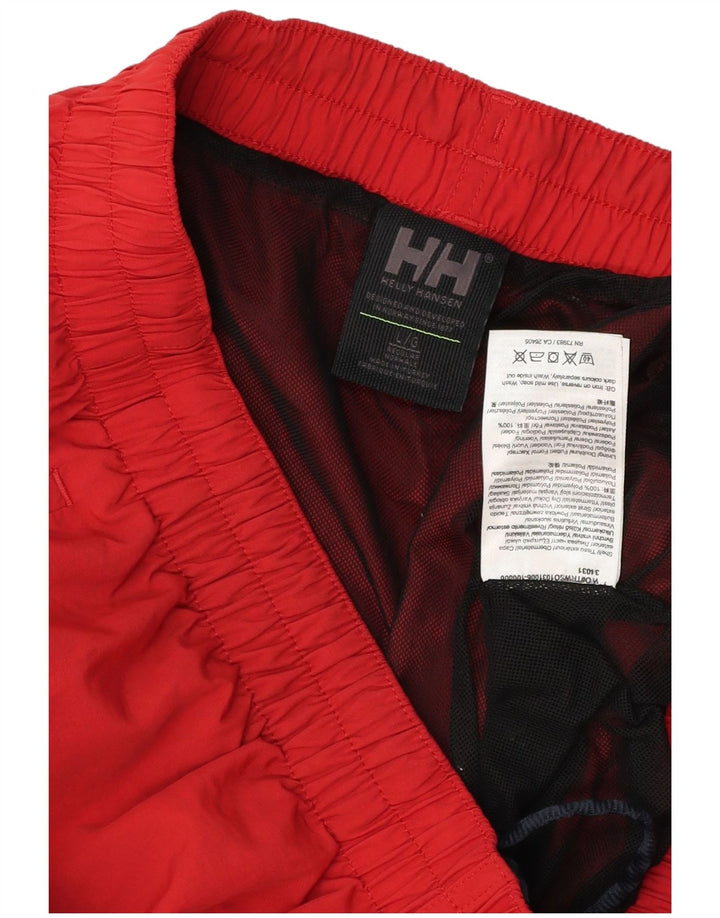 HELLY HANSEN Mens Swimming Shorts Large Red Polyamide