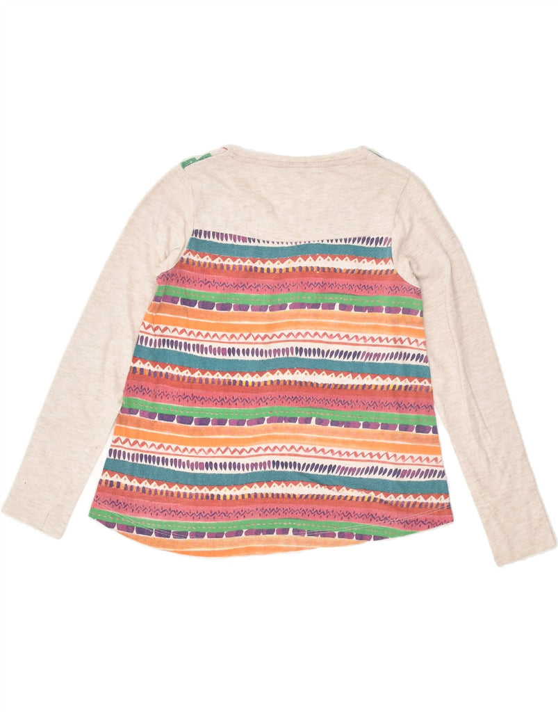 DESIGUAL Girls Graphic Top Long Sleeve 5-6 Years Beige Fair Isle | Vintage Desigual | Thrift | Second-Hand Desigual | Used Clothing | Messina Hembry 